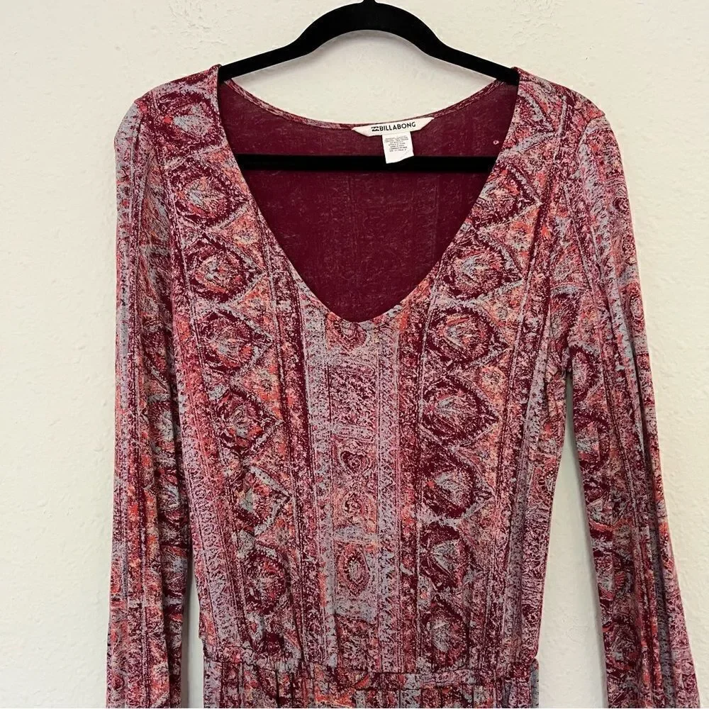 Billabong See the Sun Long Sleeve Bohemian Romper Size Small - Picture 5 of 10